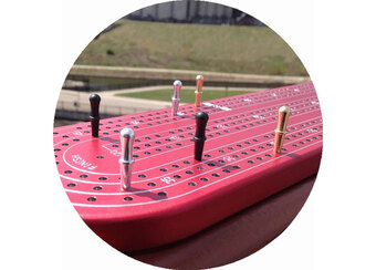Red Anodized Aluminum Custom Cribbage Board